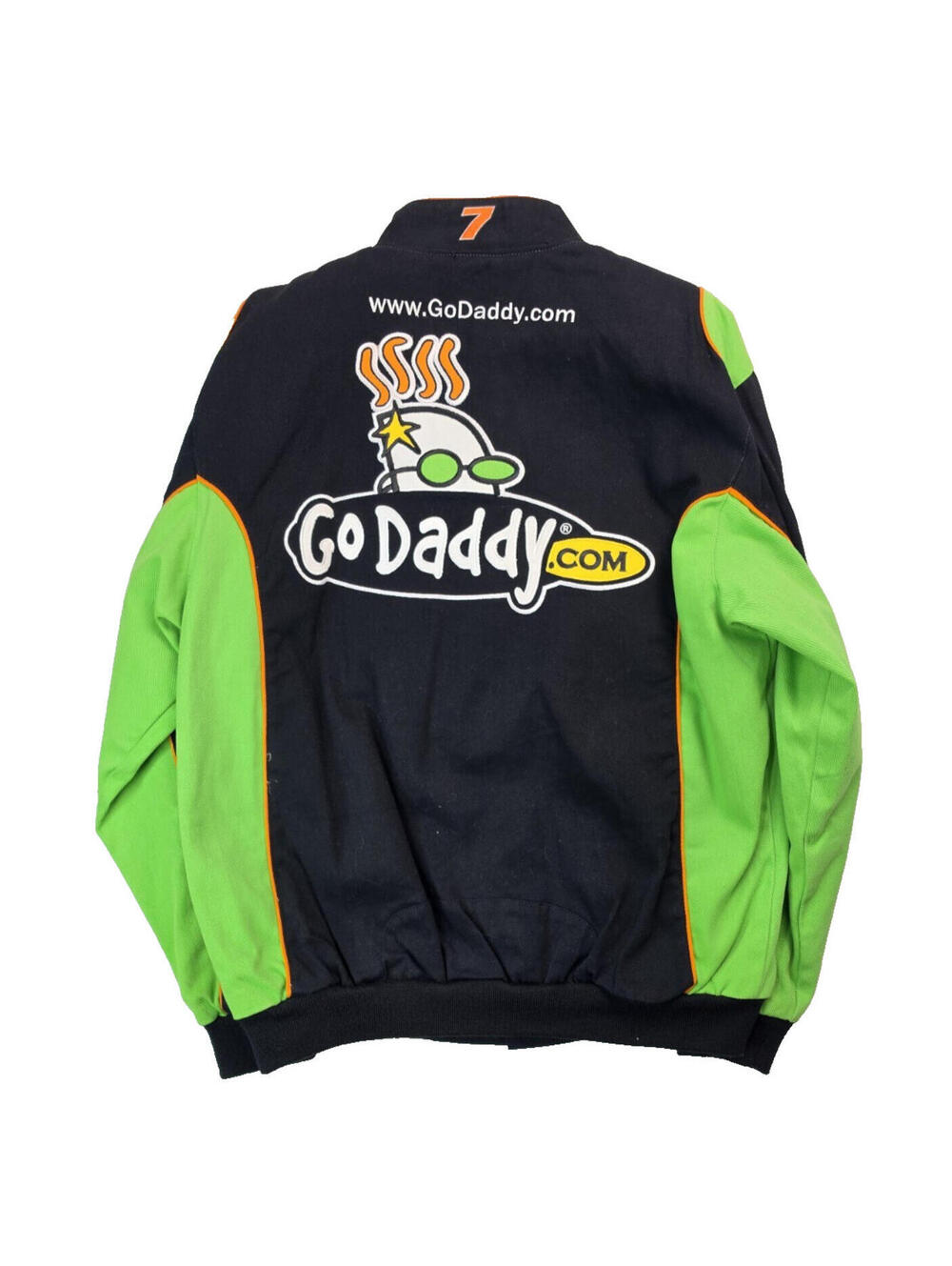 JH Design Nascar Danica Patrick Go Daddy Racing Jacket Mens Large L RARE - Picture 2 of 7